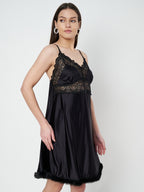 KOI SLEEPWEAR Satin Nighty with Lace Detail