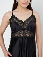 KOI SLEEPWEAR Satin Nighty with Lace Detail