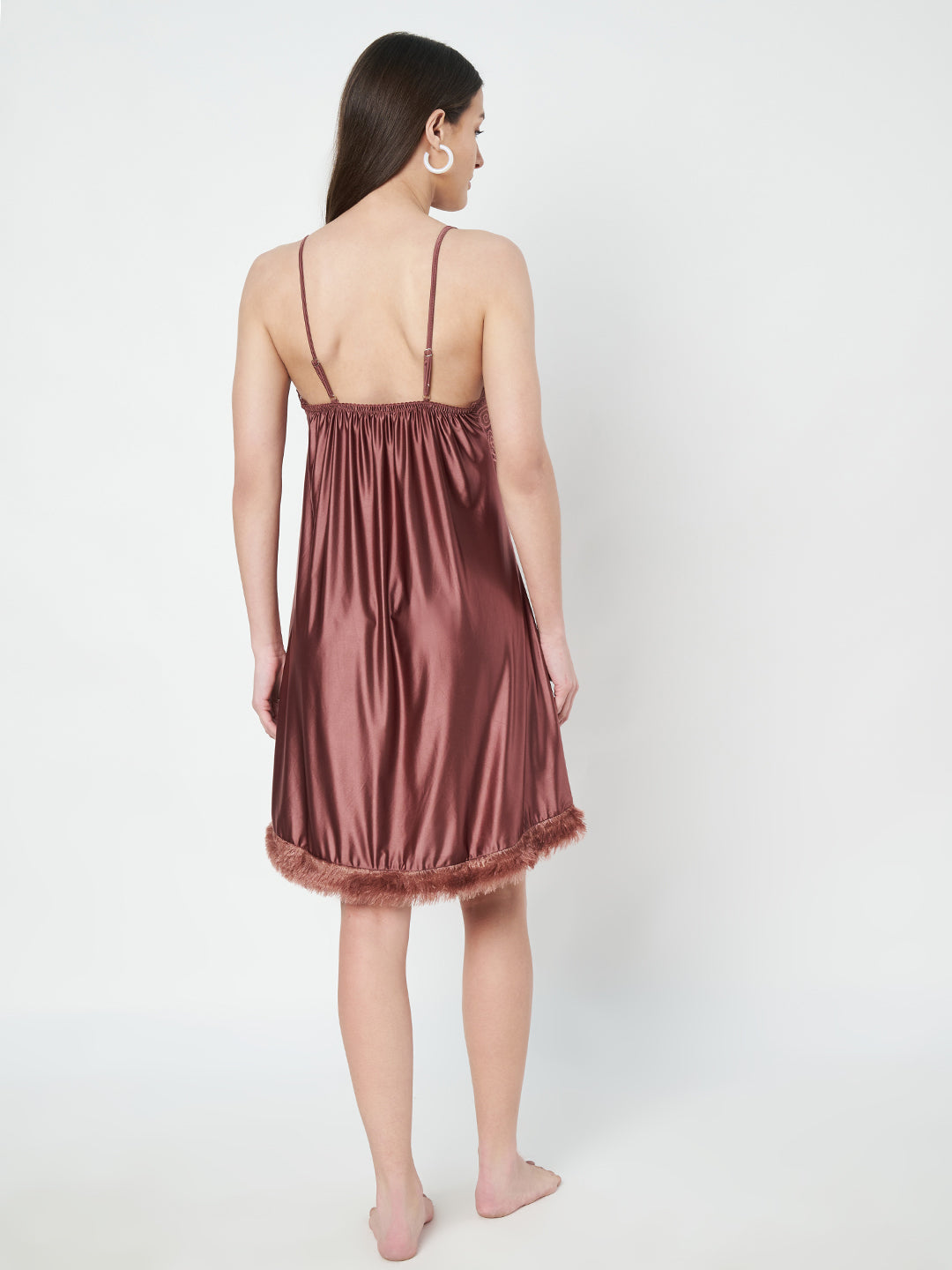 KOI SLEEPWEAR Satin Nighty with Lace Detail