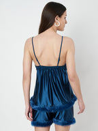 KOI SLEEPWEAR Satin Set with Fur