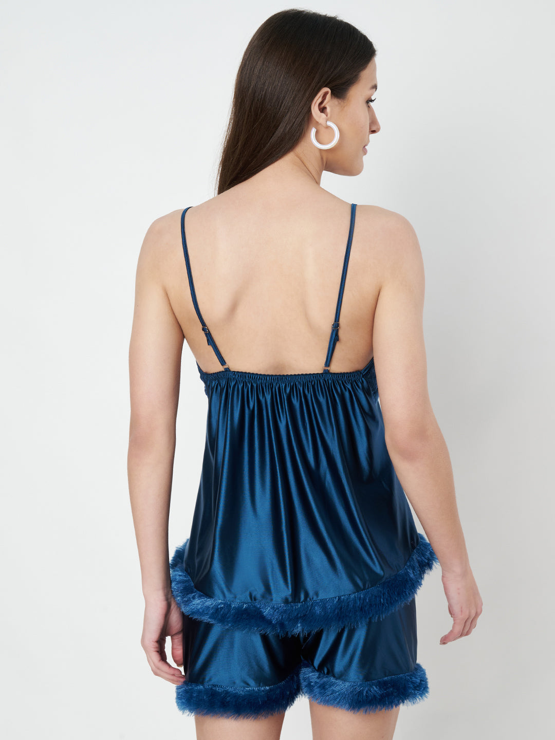 KOI SLEEPWEAR Satin Set with Fur