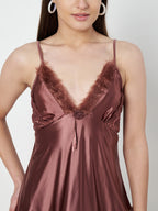 KOI SLEEPWEAR Satin Set with Fur