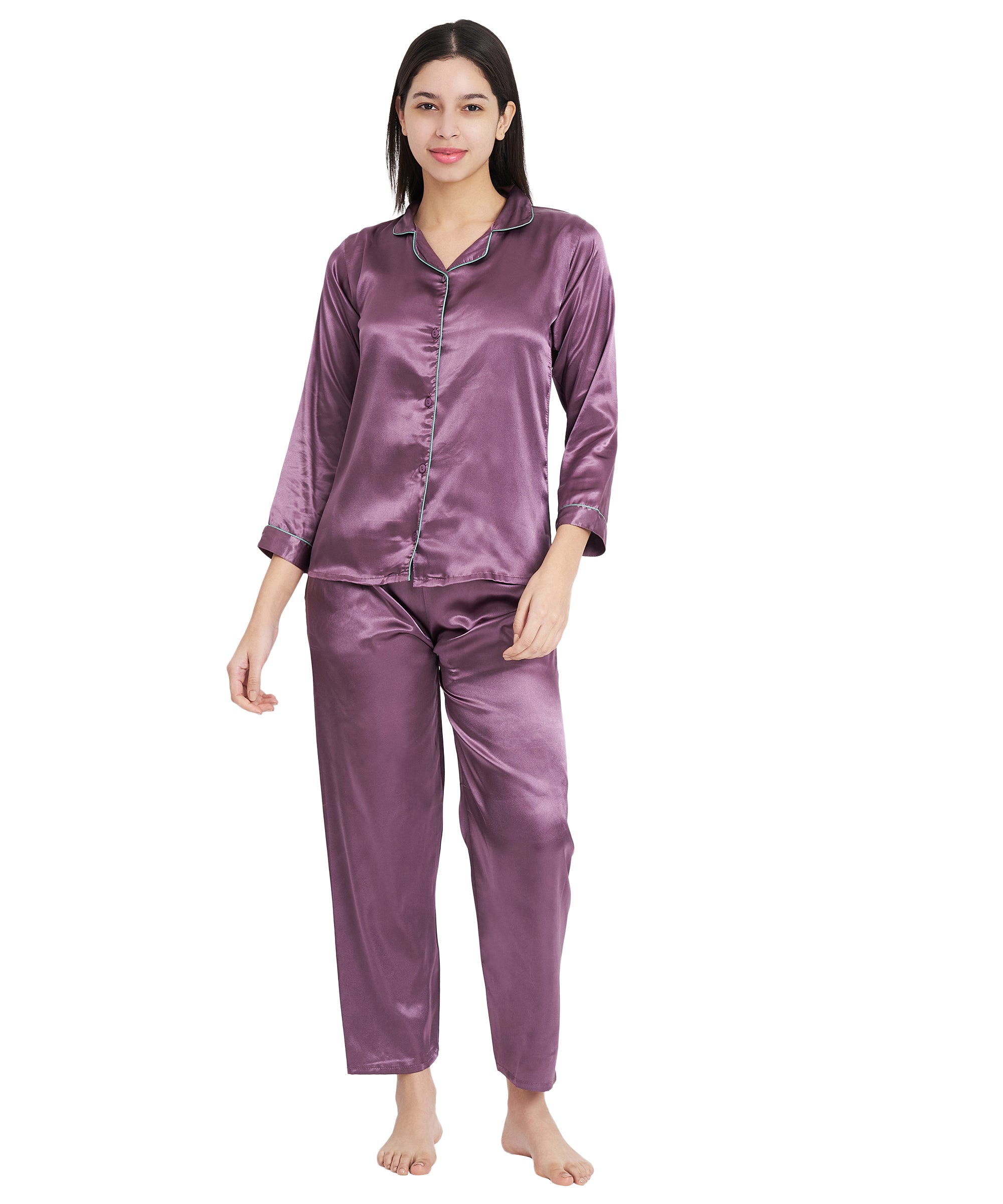 Classic Satin Nightsuits LAVENDER