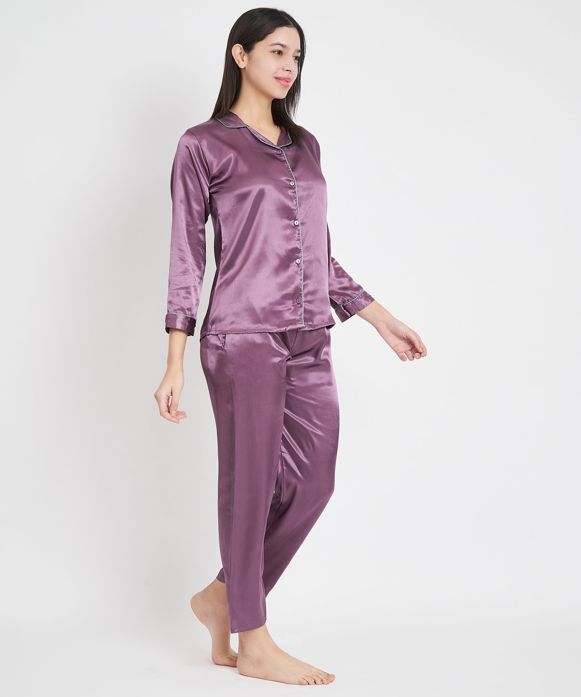 Classic Satin Nightsuits LAVENDER