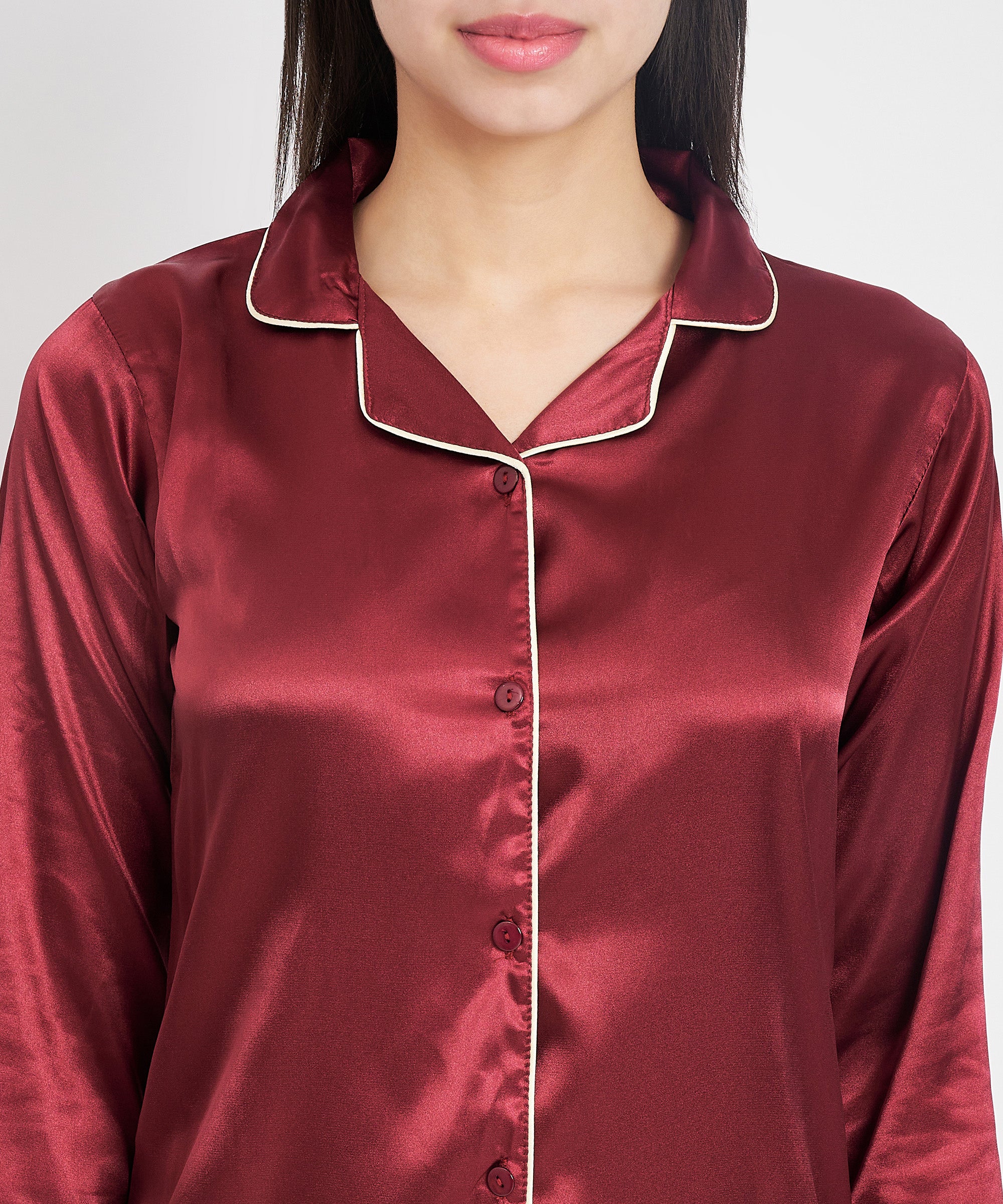 Classic Satin Nightsuits MARRON