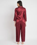 Classic Satin Nightsuits MARRON