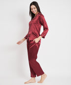 Classic Satin Nightsuits MARRON