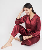 Classic Satin Nightsuits MARRON