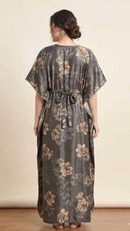 Itanlian_Satin_Flower Print Kaftan