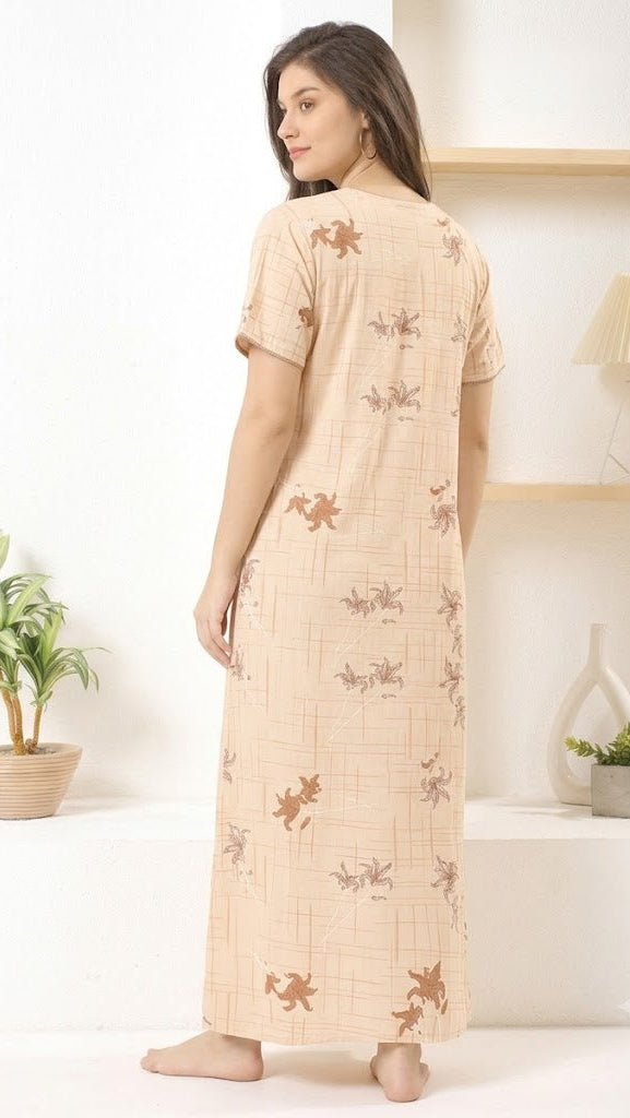 Grace Floral Alpine Pleat Loungewear Gown
