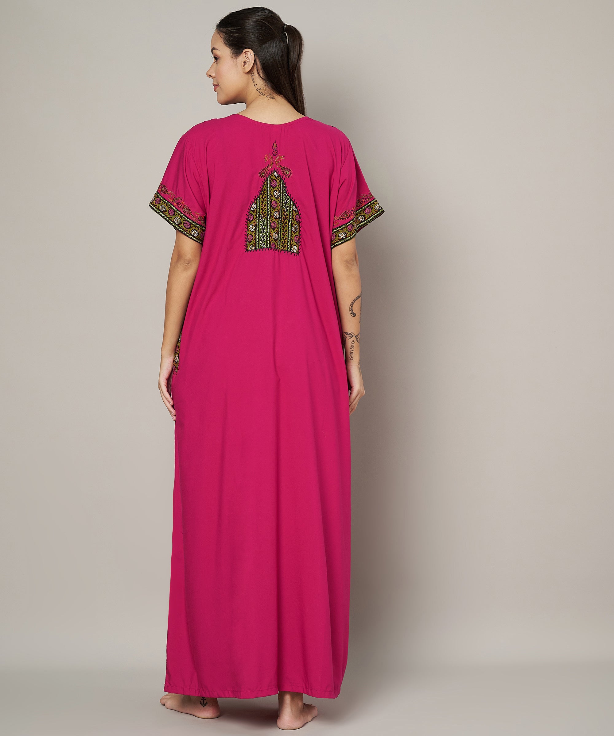 KOI SLEEPWEAR Bopali embroidered gown