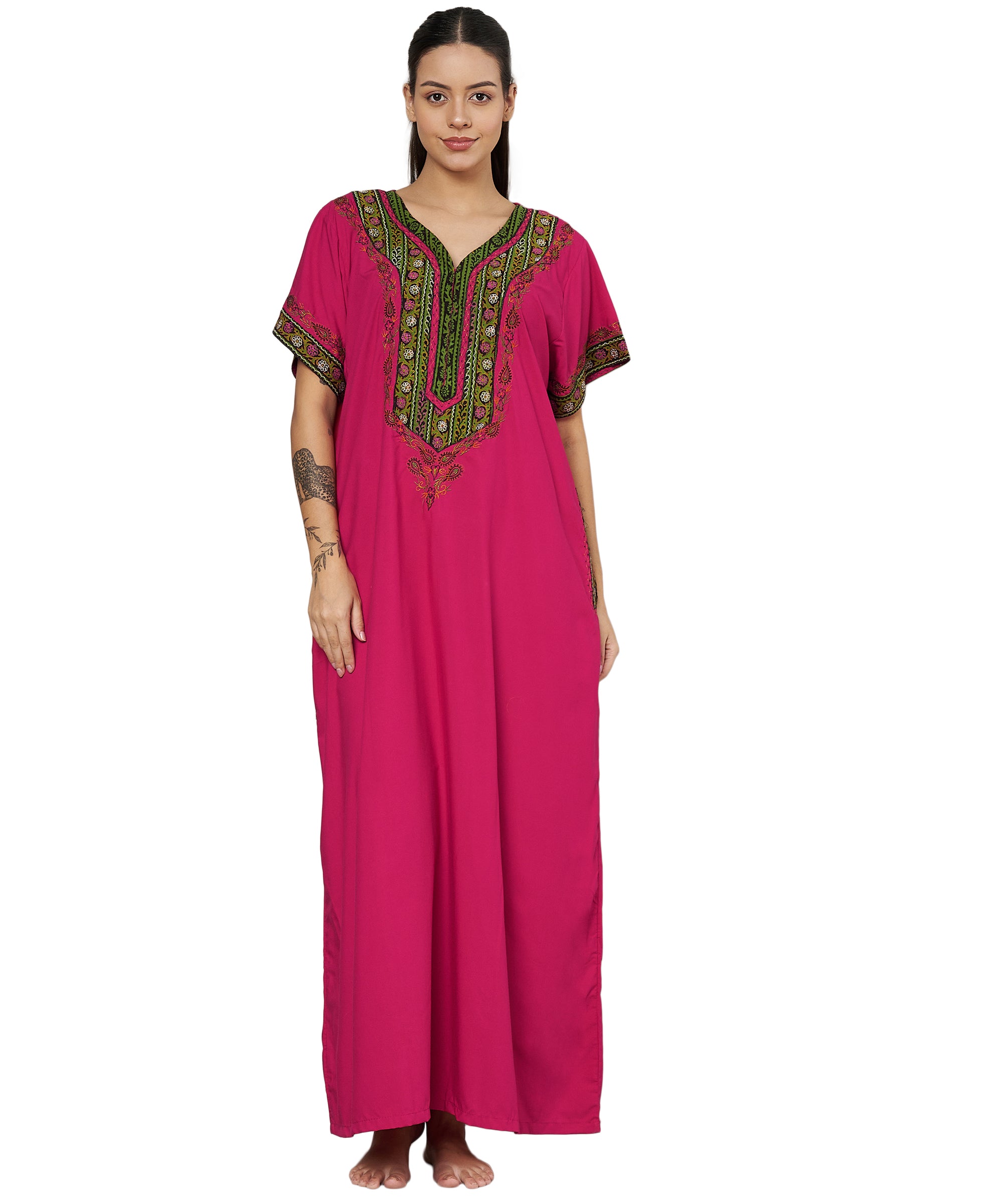 KOI SLEEPWEAR Bopali embroidered gown