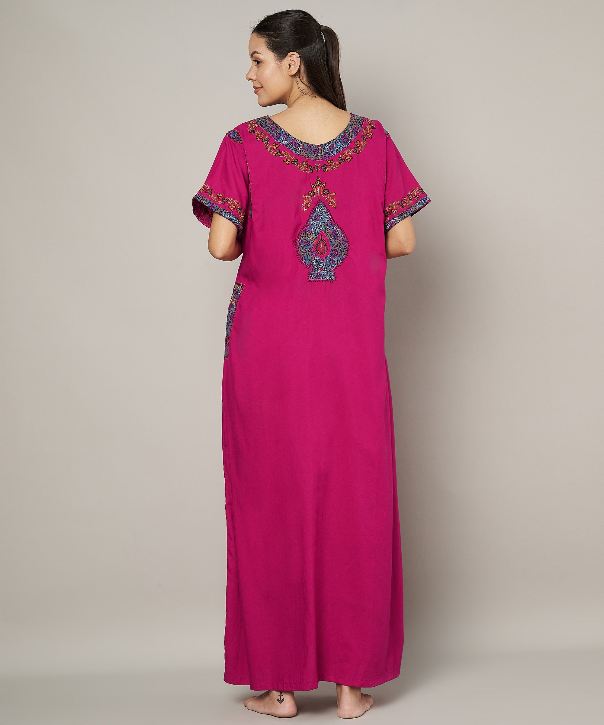 KOI SLEEPWEAR BHOPALI EMBROIDERED GOWN