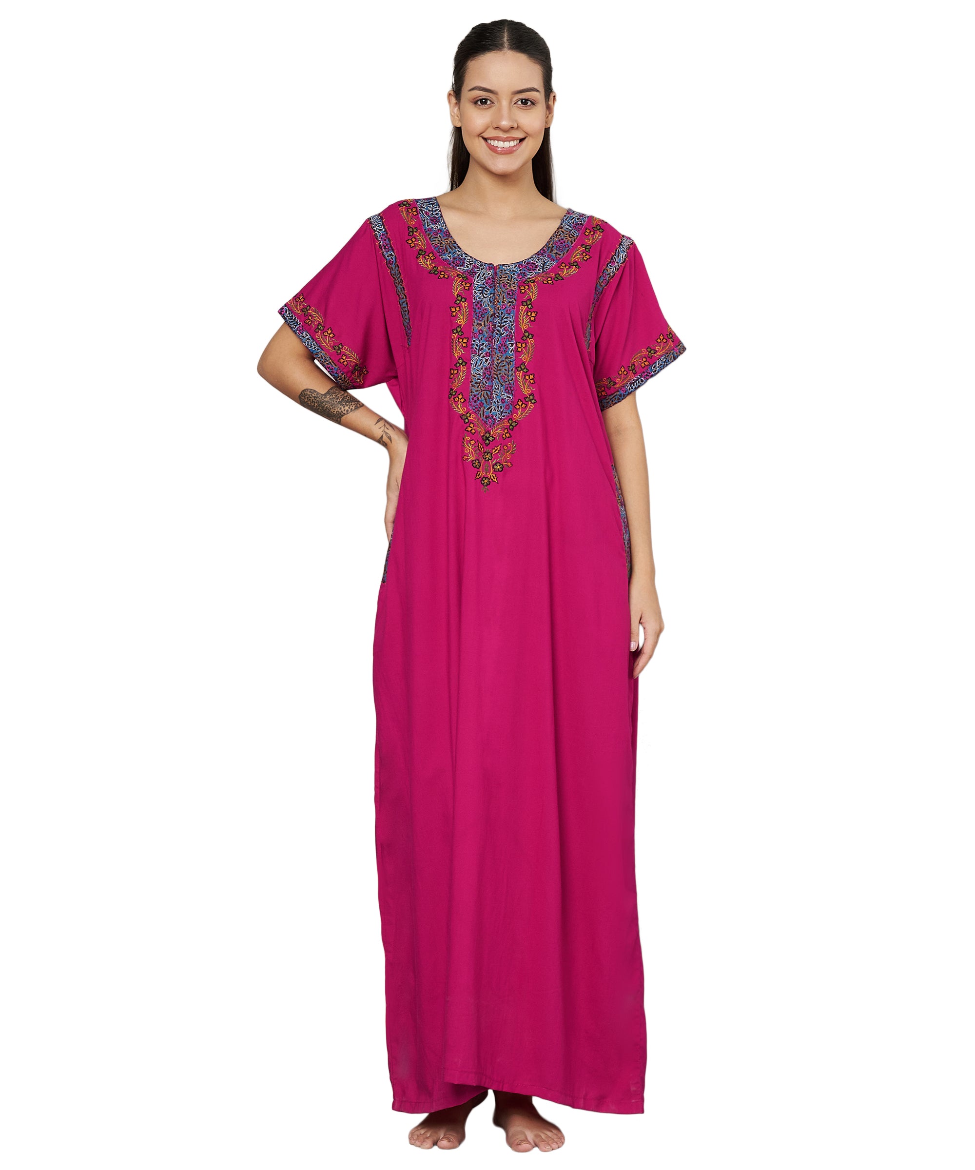 KOI SLEEPWEAR BHOPALI EMBROIDERED GOWN