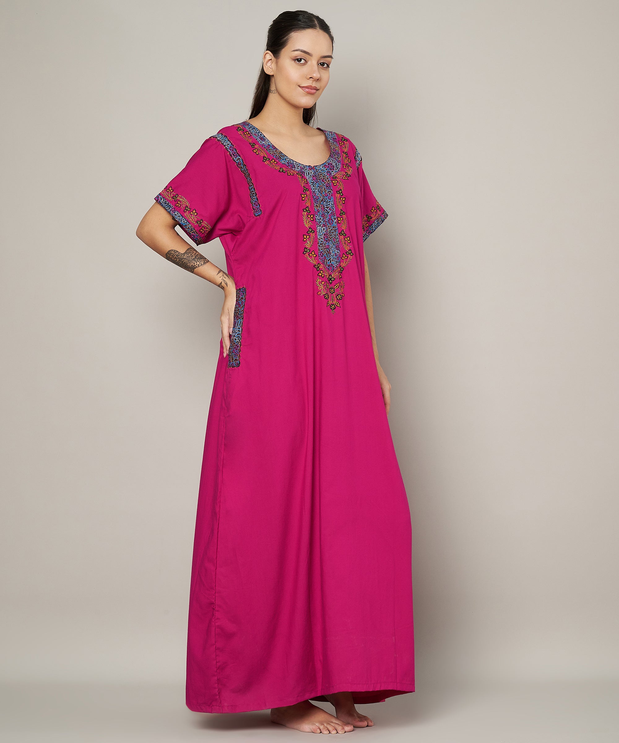 KOI SLEEPWEAR BHOPALI EMBROIDERED GOWN