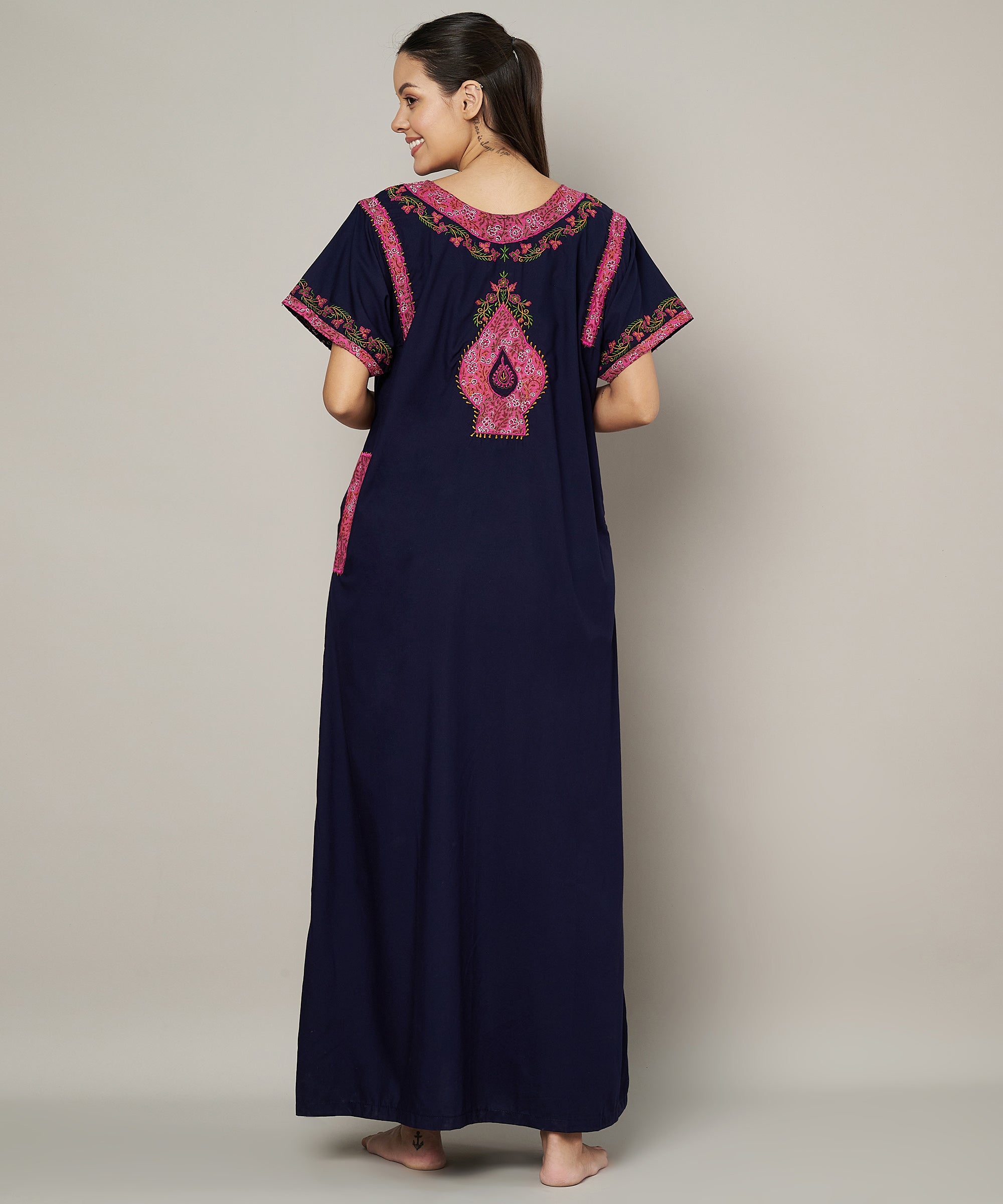 KOI SLEEPWEAR BHOPALI EMBROIDERED GOWN