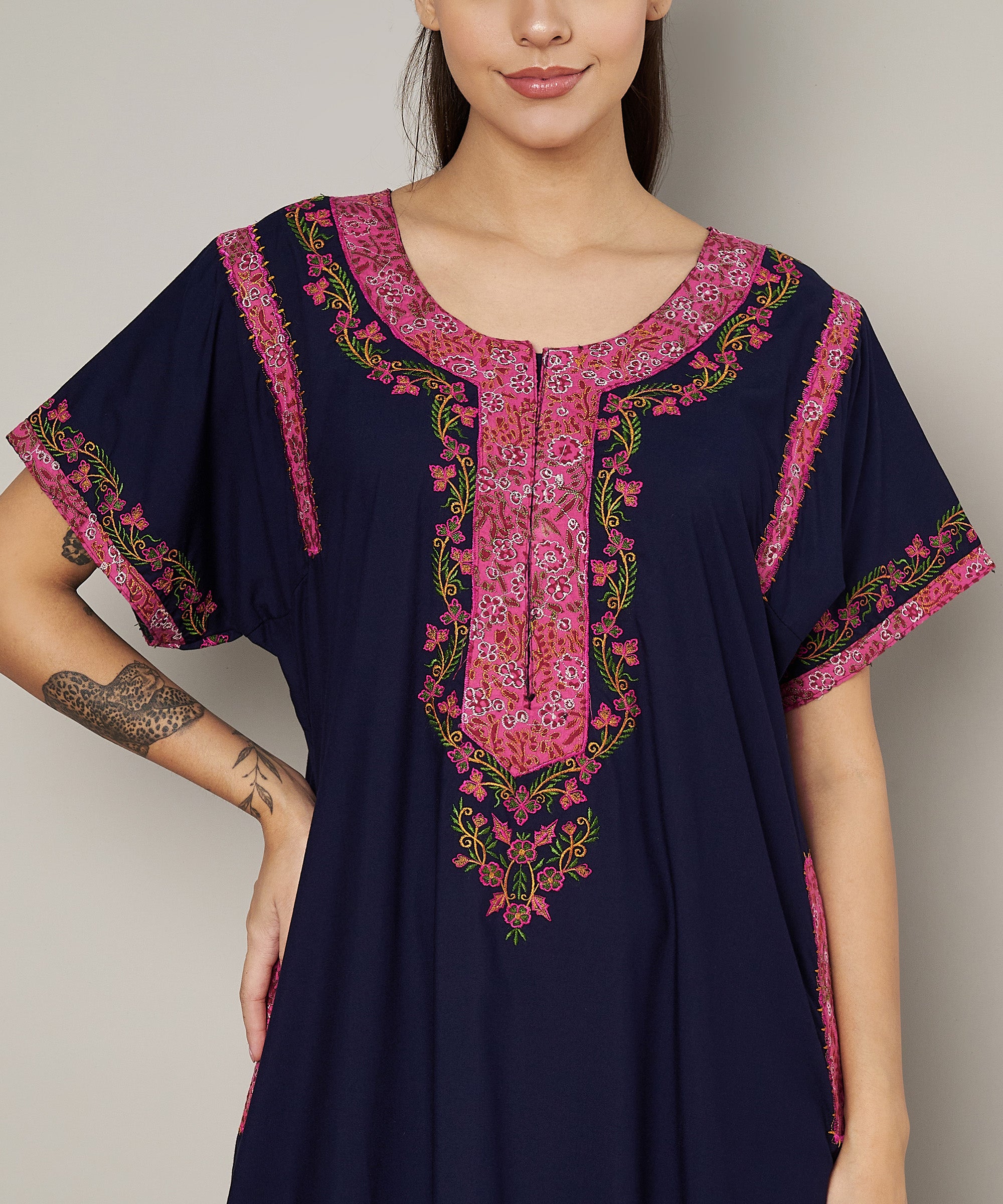 KOI SLEEPWEAR BHOPALI EMBROIDERED GOWN