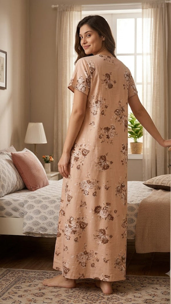 Women’s Floral Print Alpine Pleat Nightgown