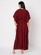 Koi Sleepwear Luxe Maroon Kaftan