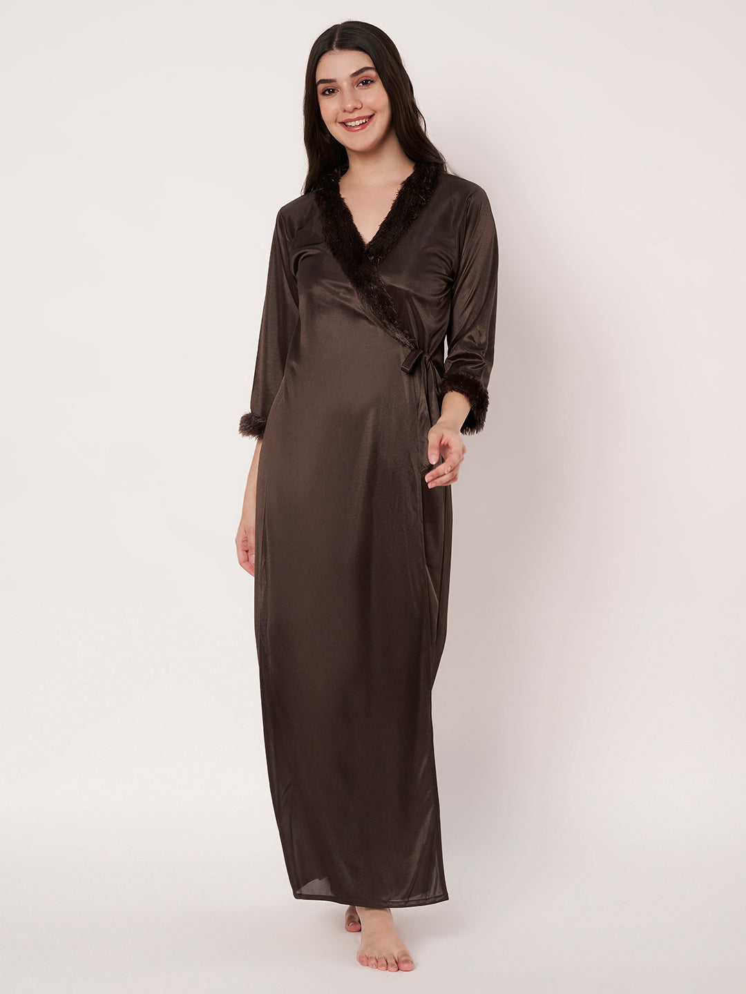 KOI Luxe Comfort Satin fur  Nighty