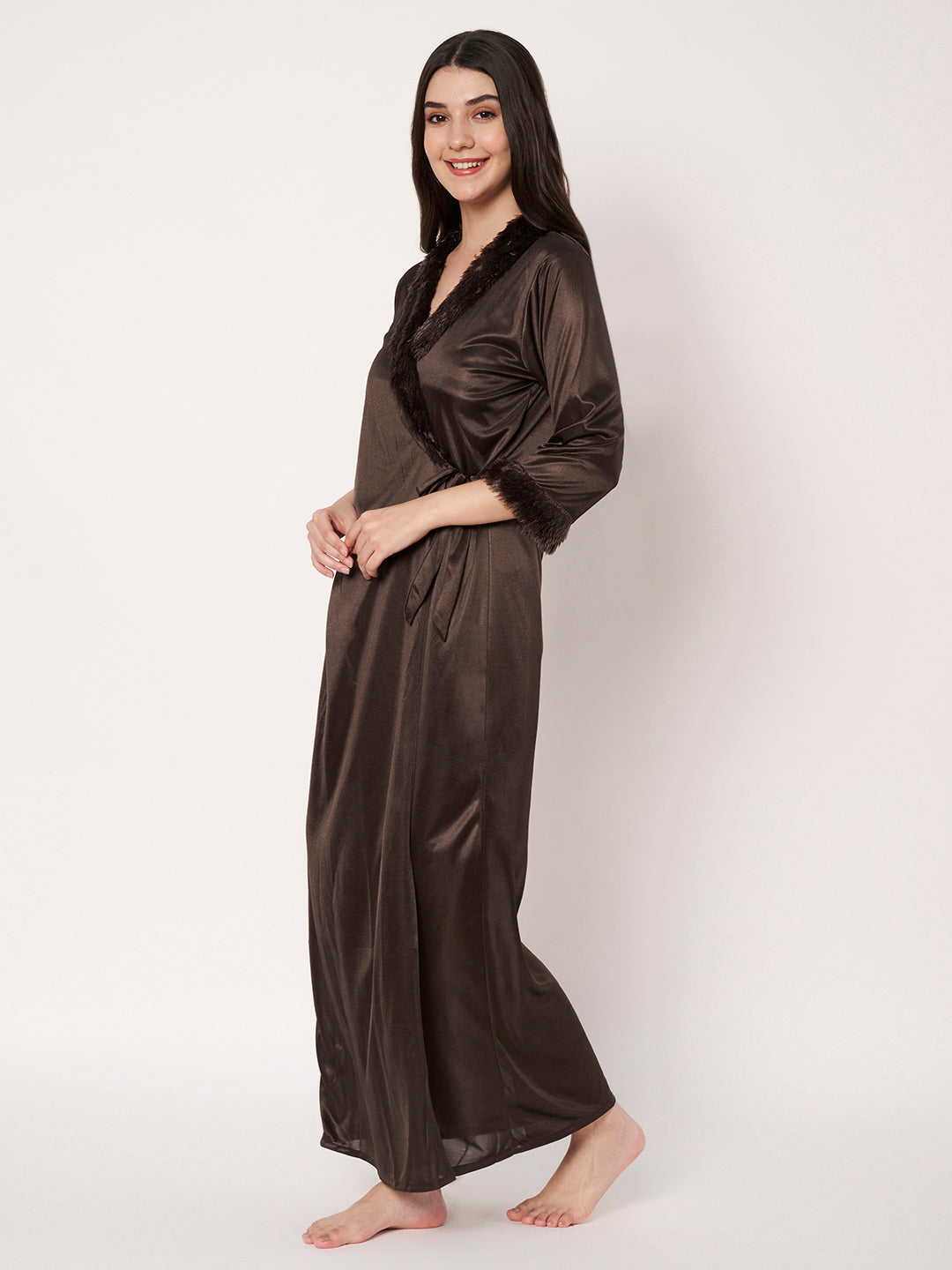 KOI Luxe Comfort Satin fur  Nighty