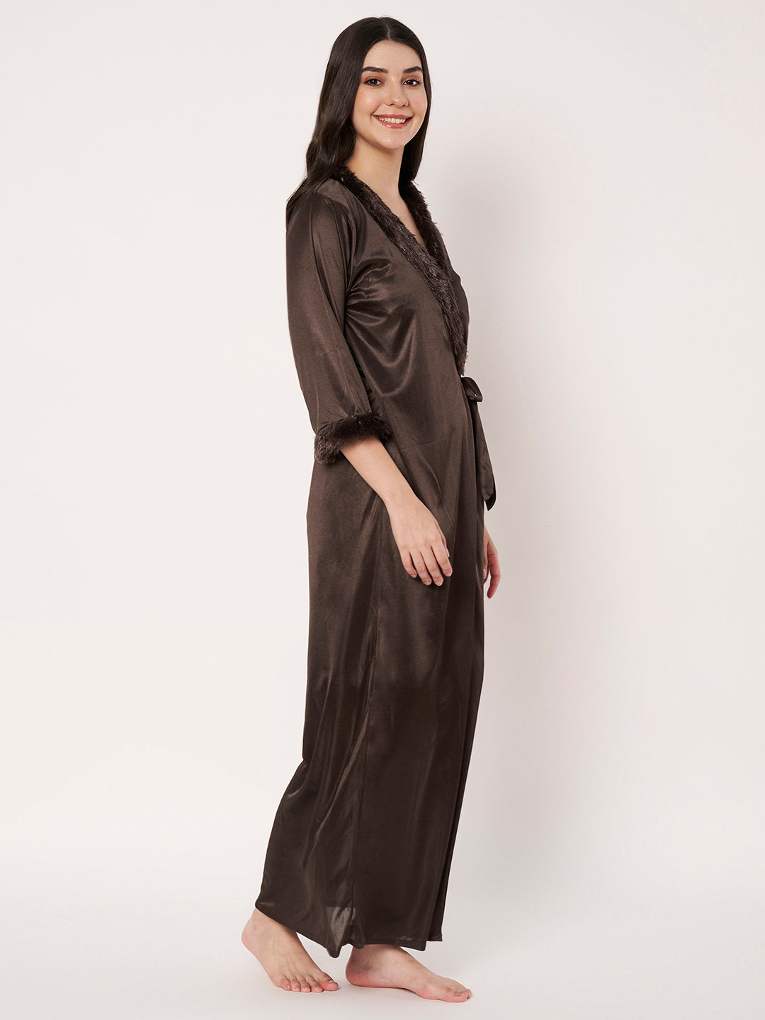 KOI Luxe Comfort Satin fur  Nighty