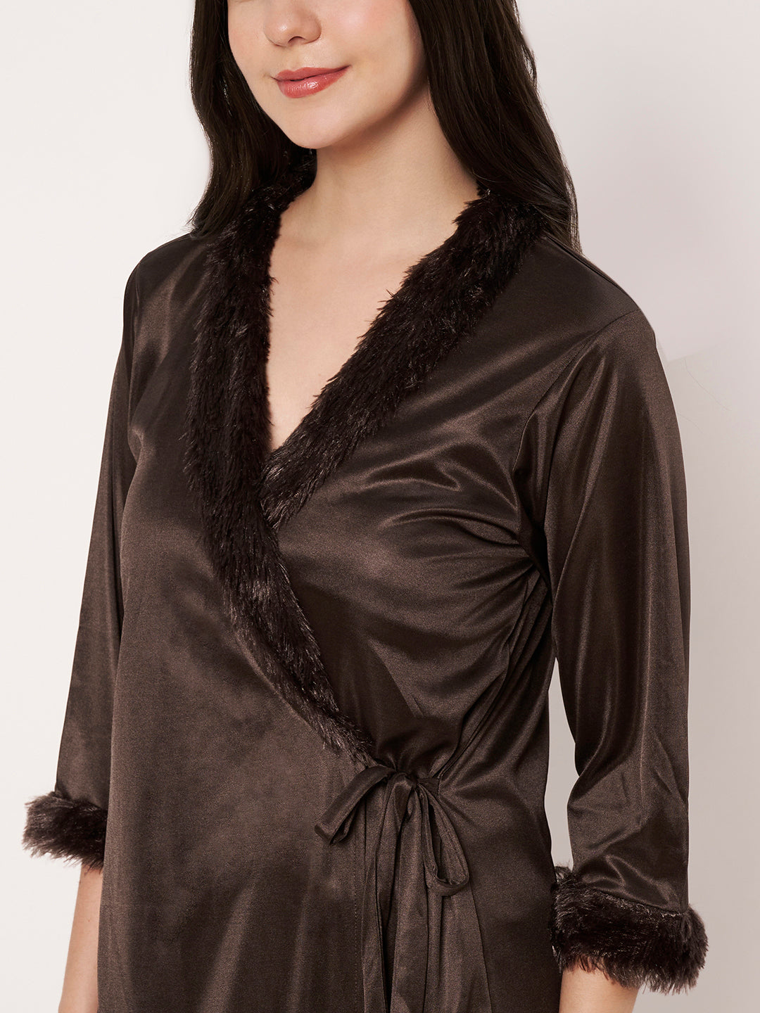 KOI Luxe Comfort Satin fur  Nighty