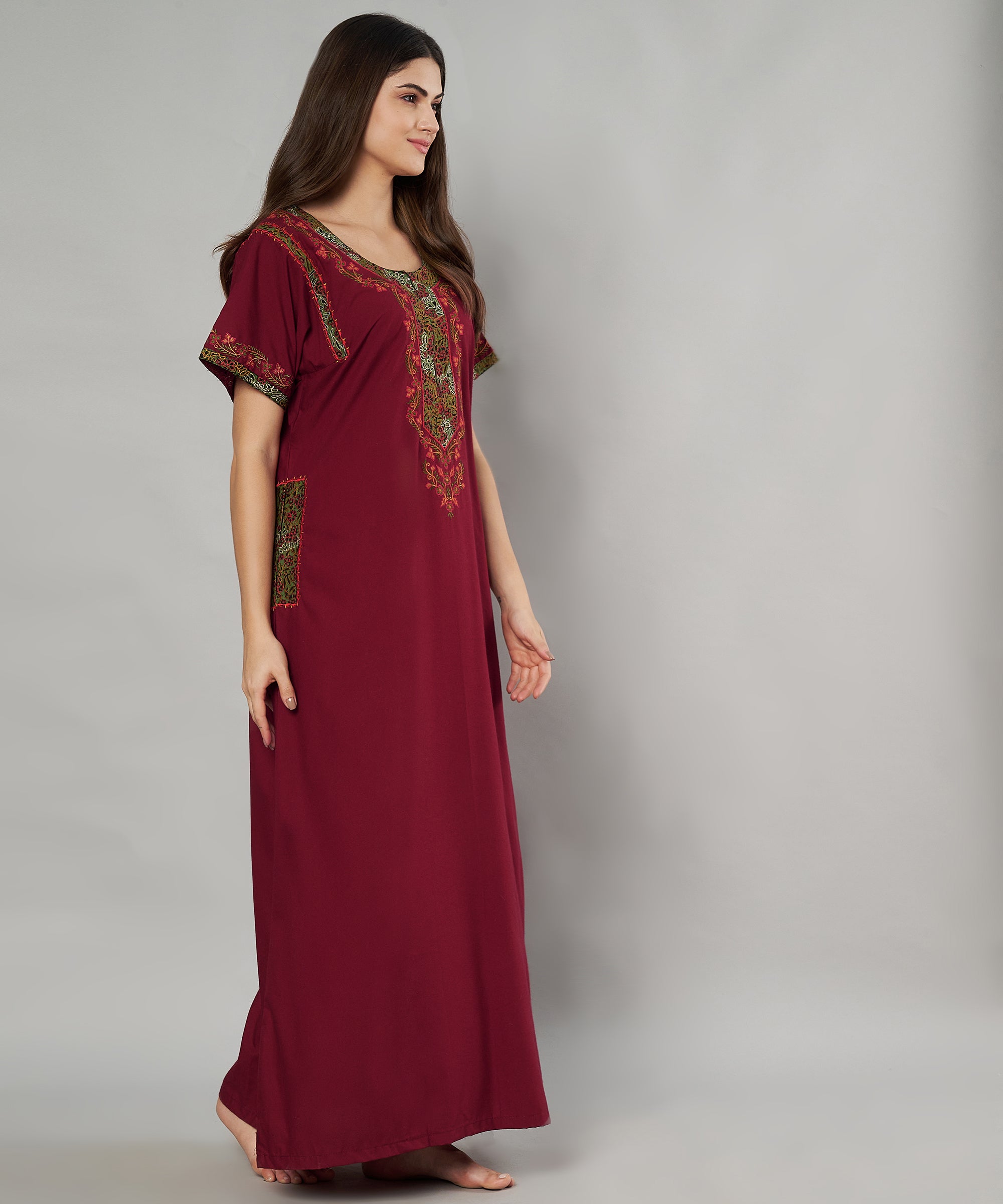 KOI SLEEPWEAR BHOPALI EMBROIDERED GOWN