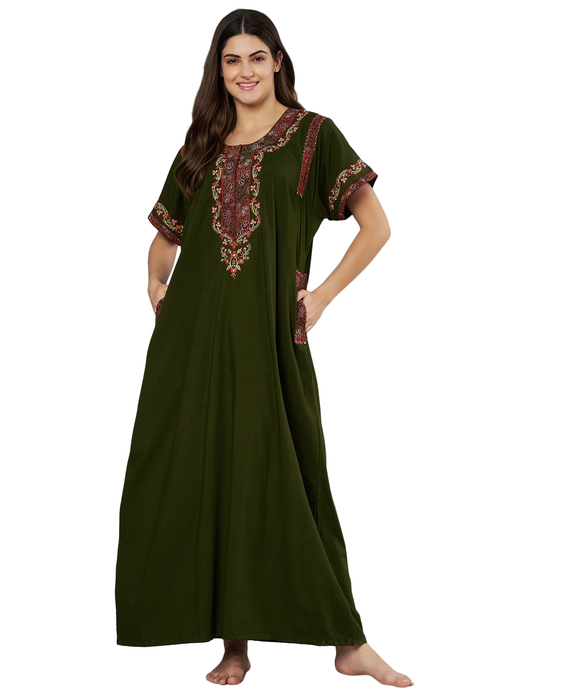 KOI SLEEPWEAR BHOPALI EMBROIDERED GOWN