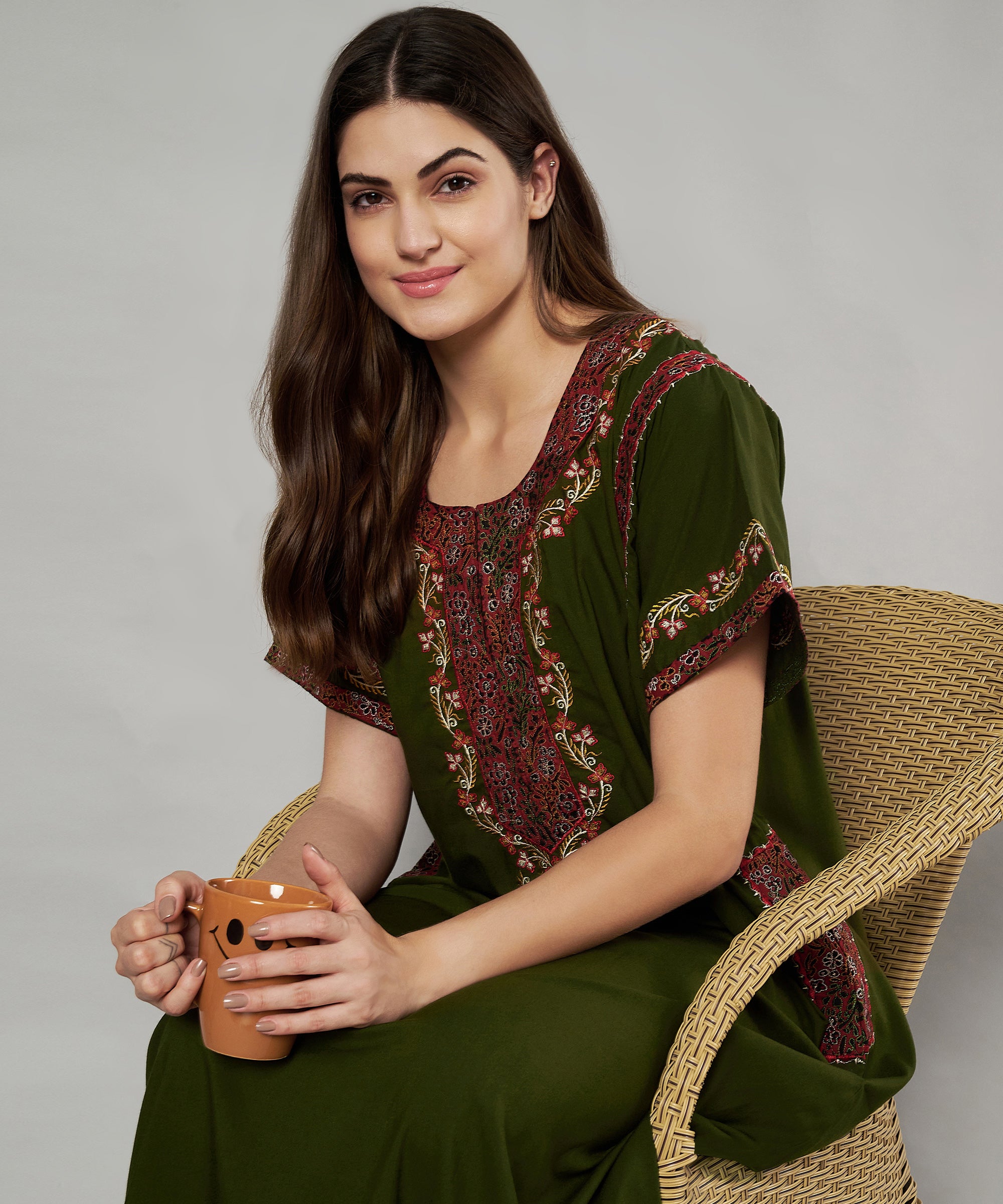 KOI SLEEPWEAR BHOPALI EMBROIDERED GOWN