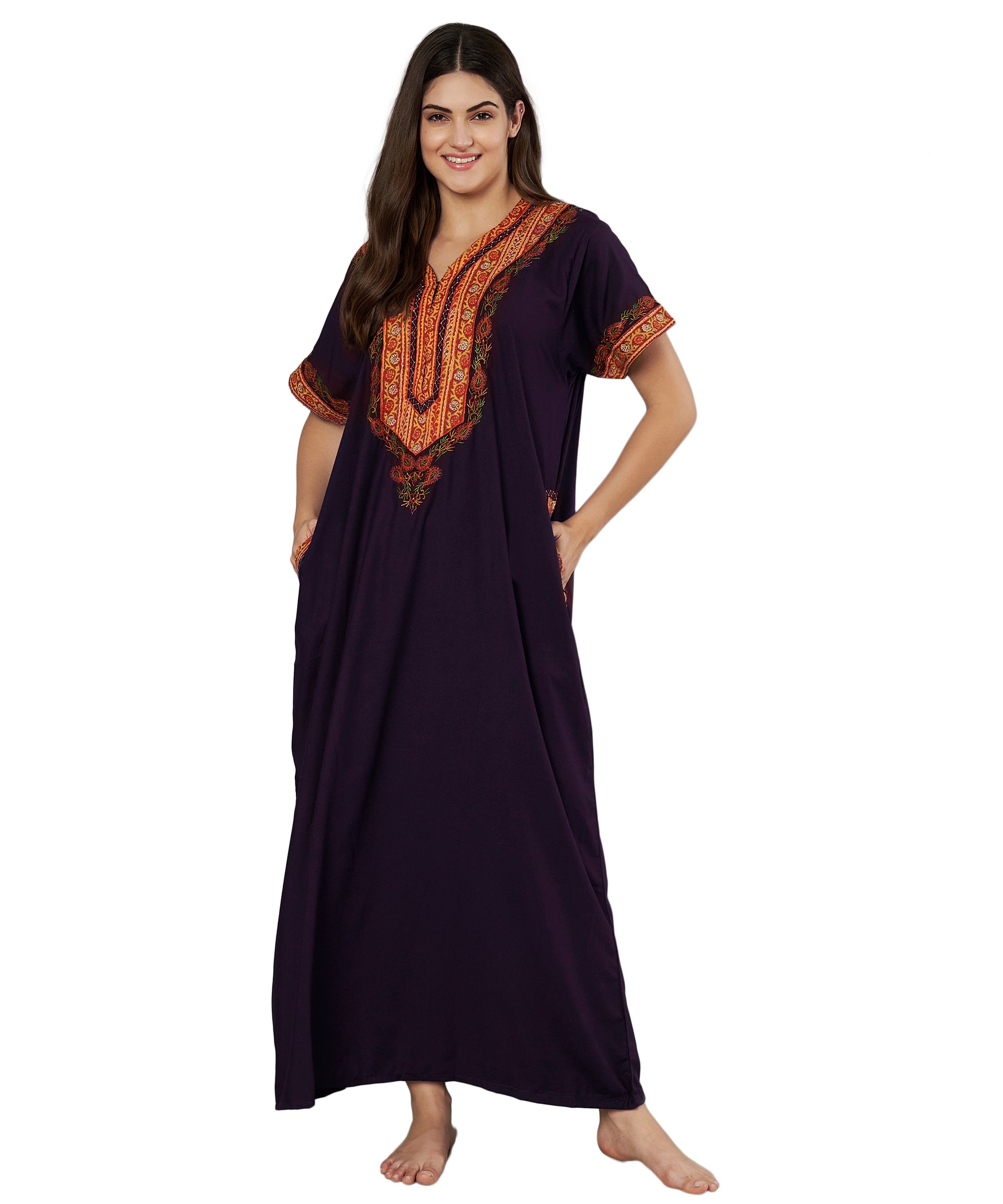 KOI SLEEPWEAR Bopali embroidered gown