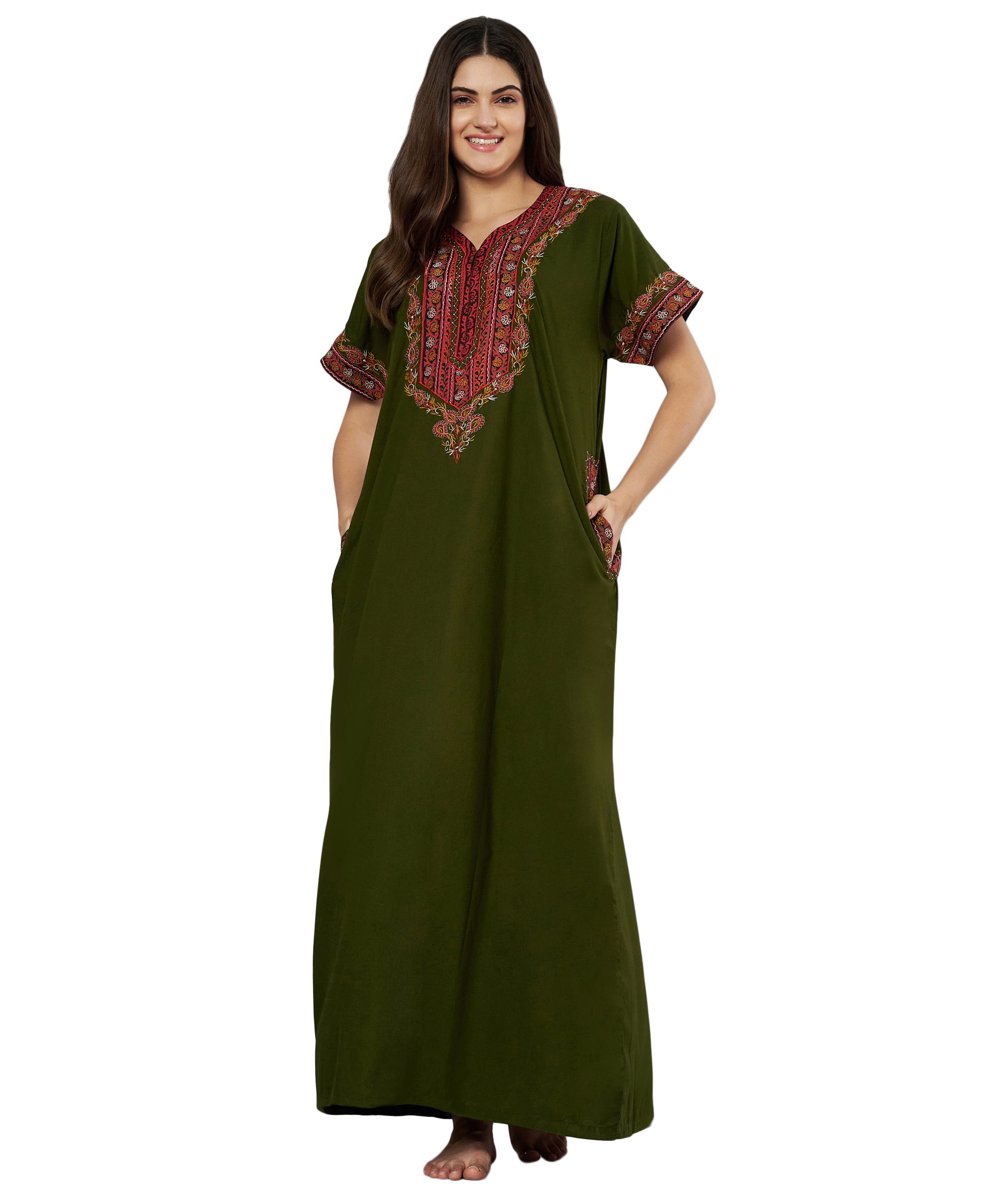 KOI SLEEPWEAR Bopali embroidered gown