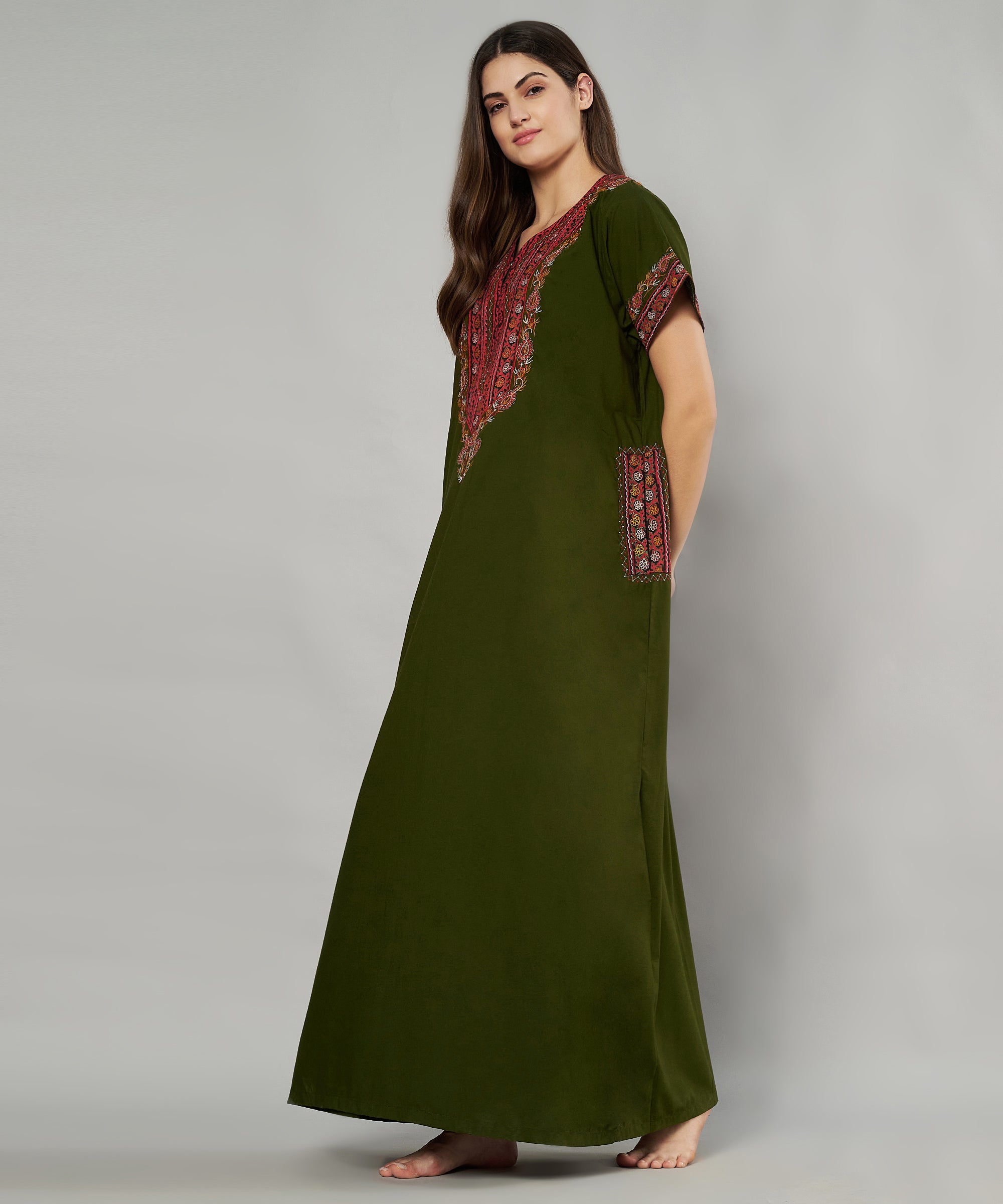 KOI SLEEPWEAR Bopali embroidered gown