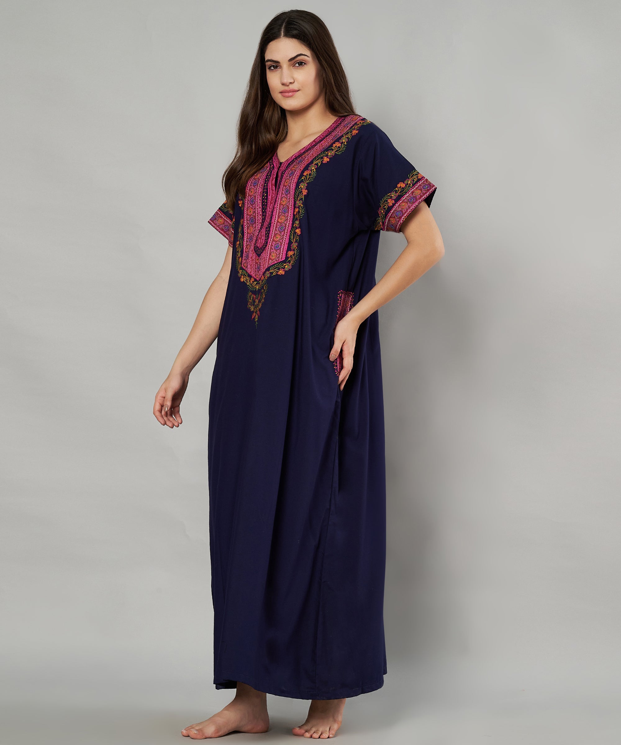 KOI SLEEPWEAR Bopali embroidered gown