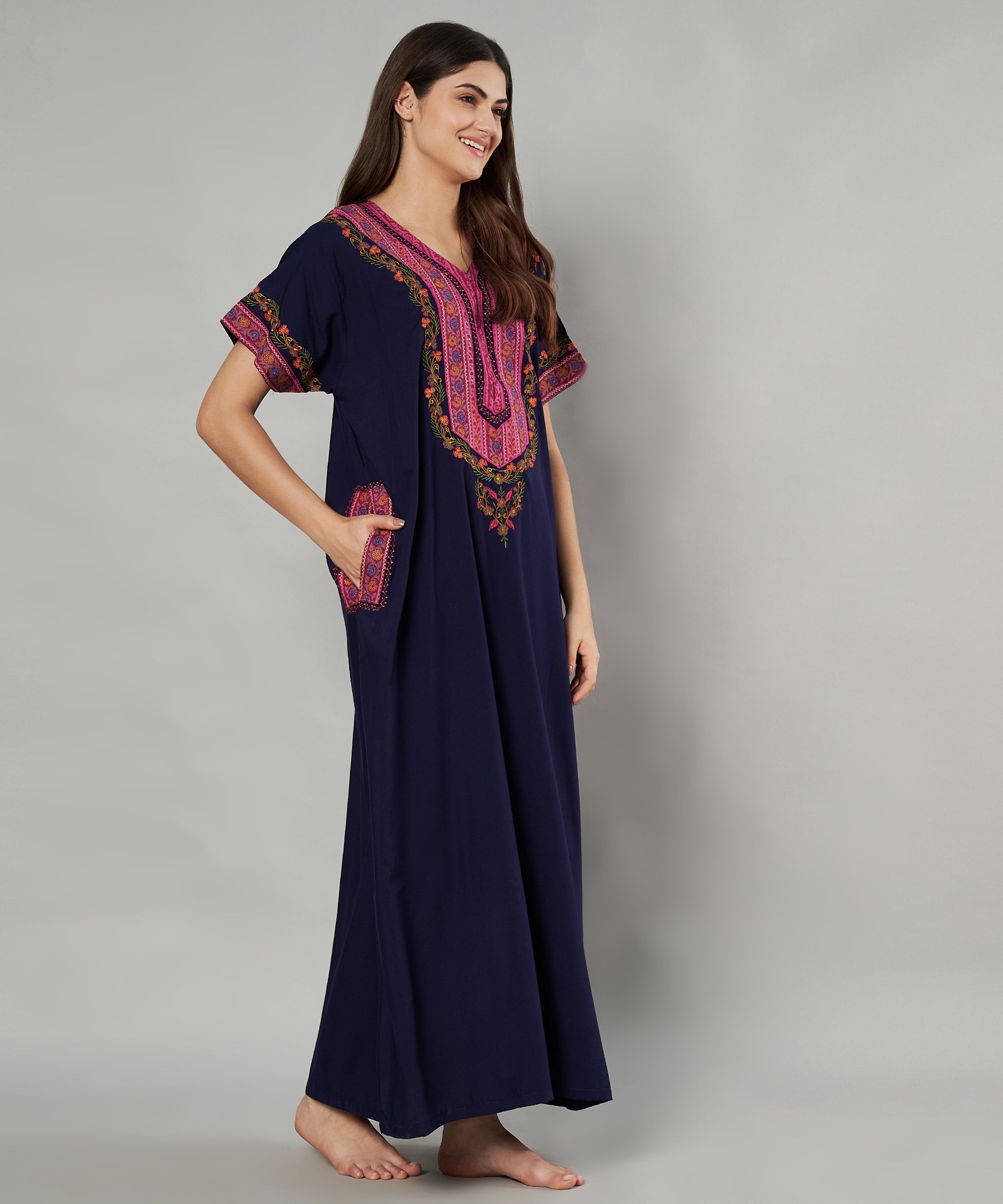 KOI SLEEPWEAR Bopali embroidered gown