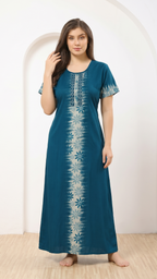 Flower Embriodery Alphine Nightgown