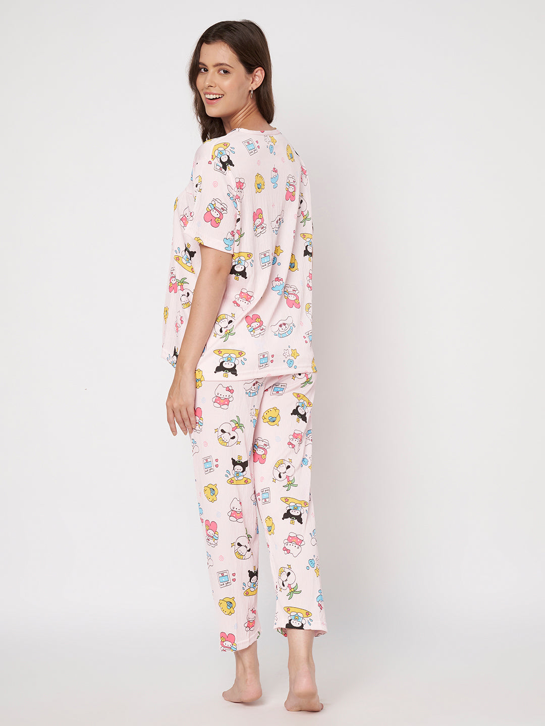 KOI-3D TEXTURE-PINK-FULL-PAJAMASET
