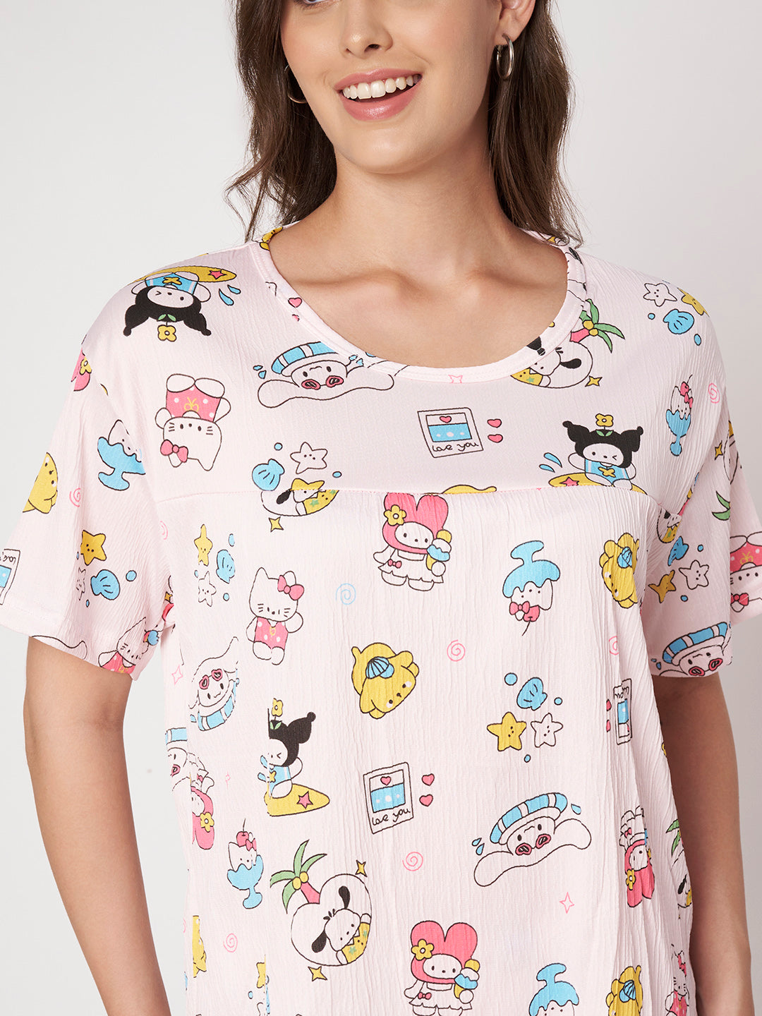 KOI-3D TEXTURE-PINK-FULL-PAJAMASET
