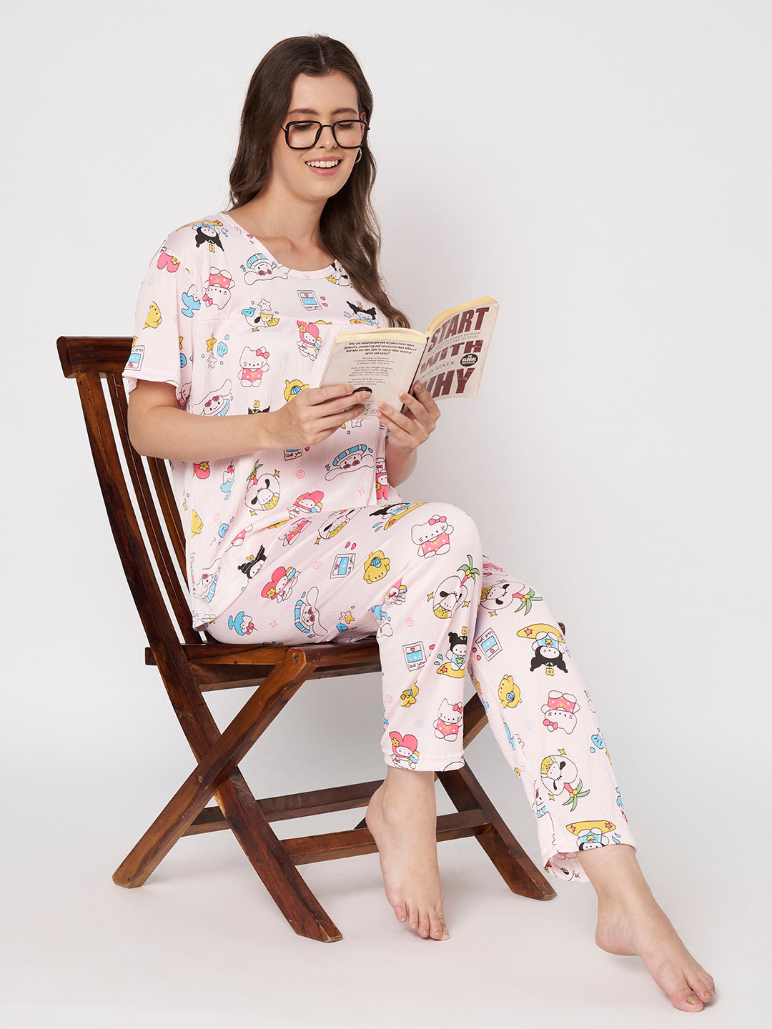 KOI-3D TEXTURE-PINK-FULL-PAJAMASET