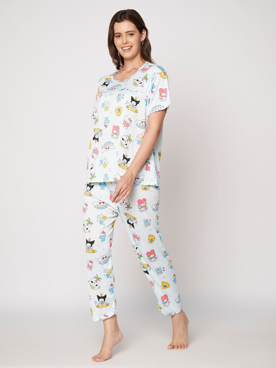 KOI-3D TEXTURE-BLUE-FULL-PAJAMASET