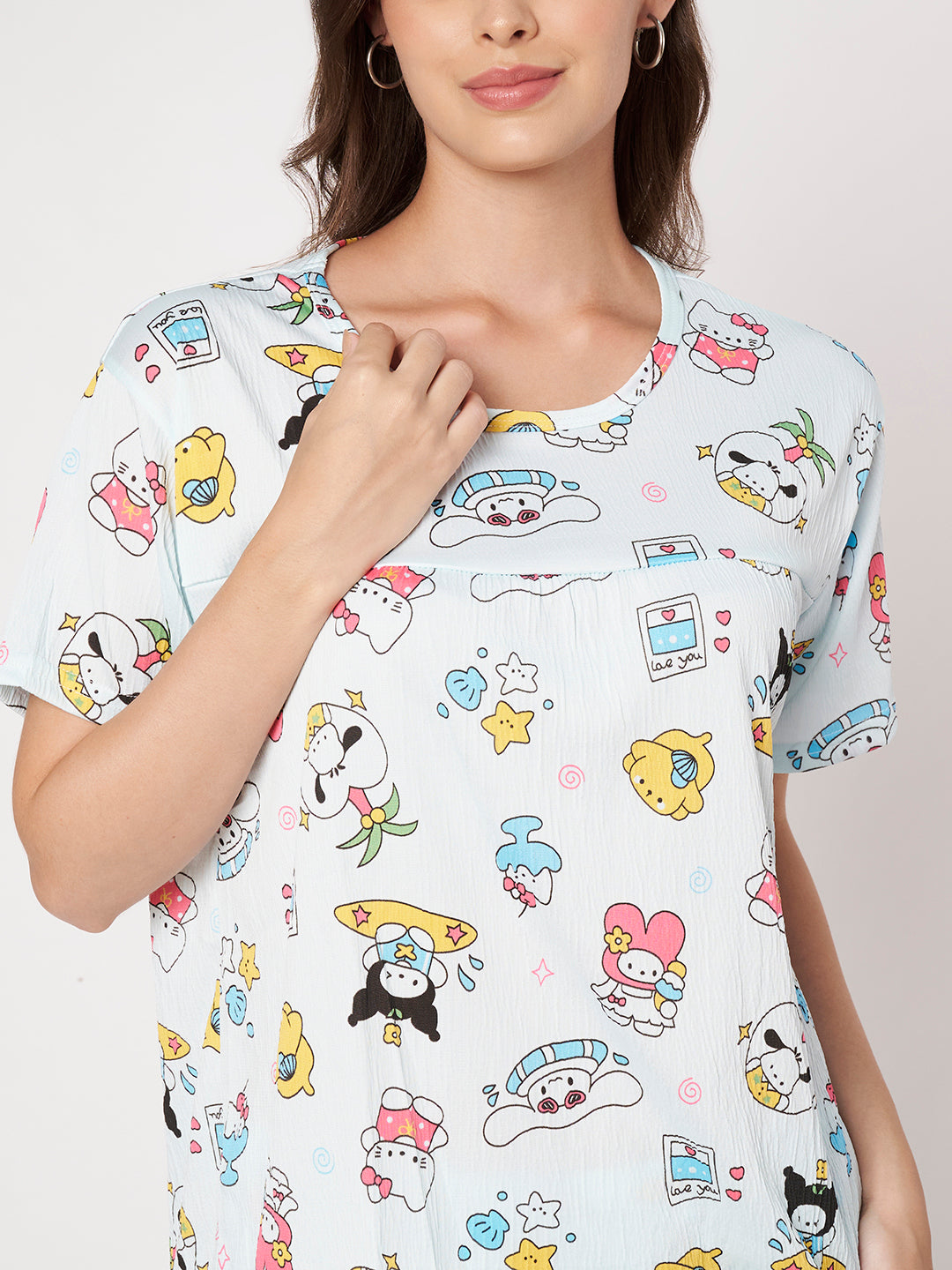 KOI-3D TEXTURE-BLUE-FULL-PAJAMASET