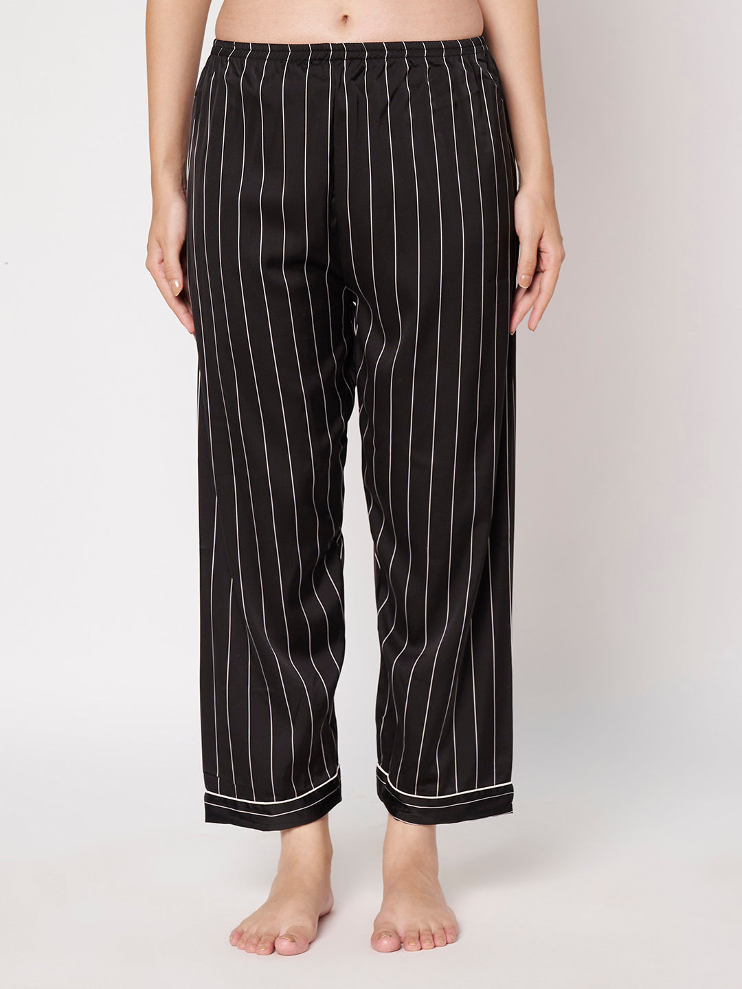 KOI-STRAPPY BLACK-SATIN-PAJAMASET