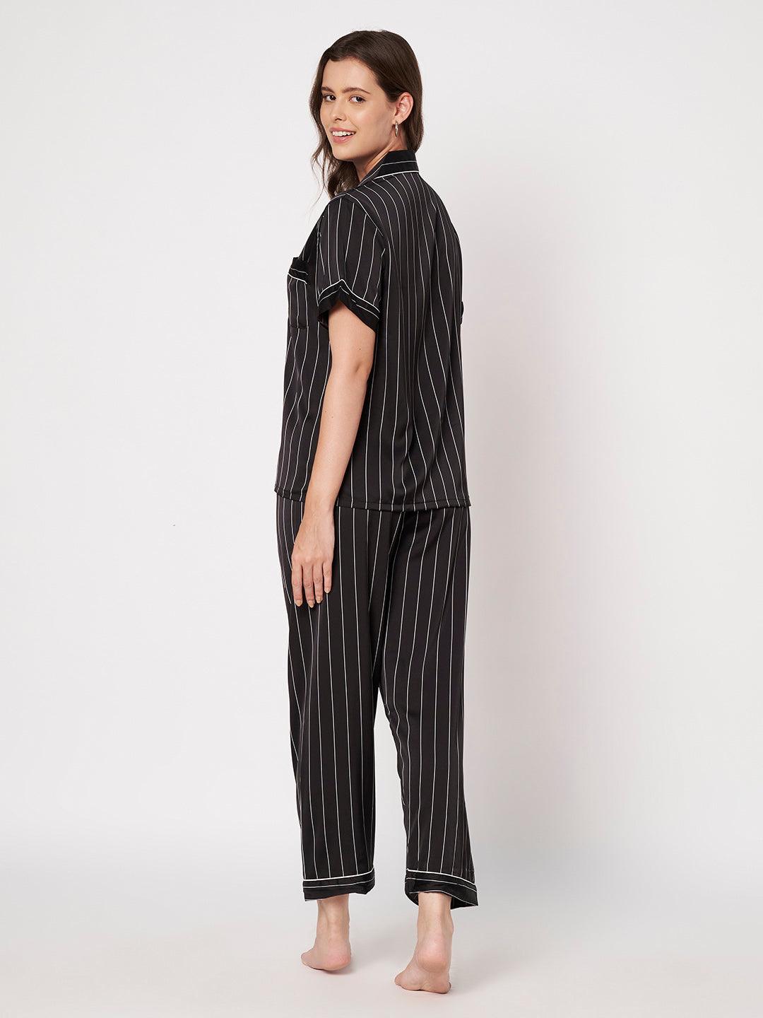 KOI-STRAPPY BLACK-SATIN-PAJAMASET