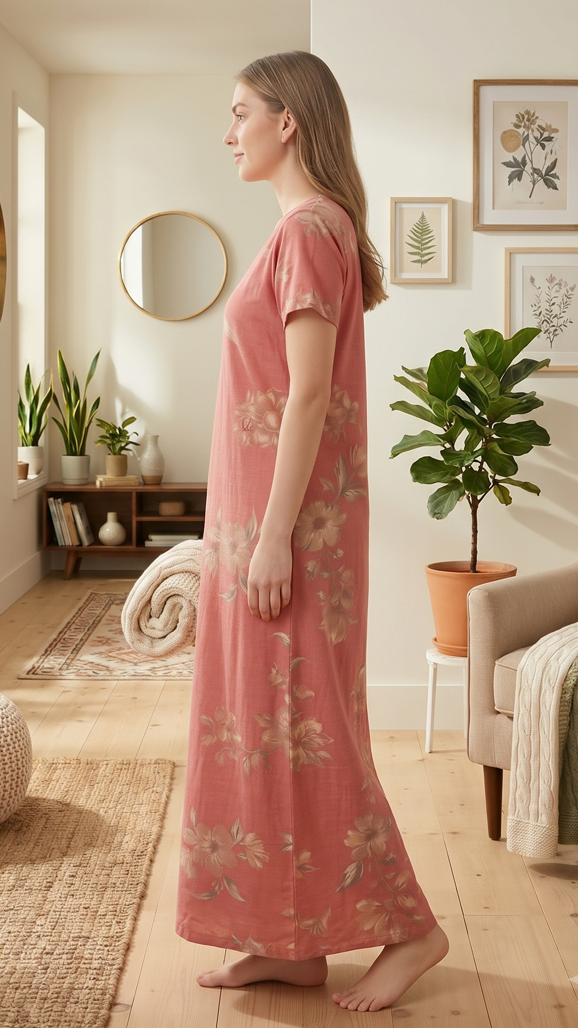 Alphine Printed Maxi Nightgown