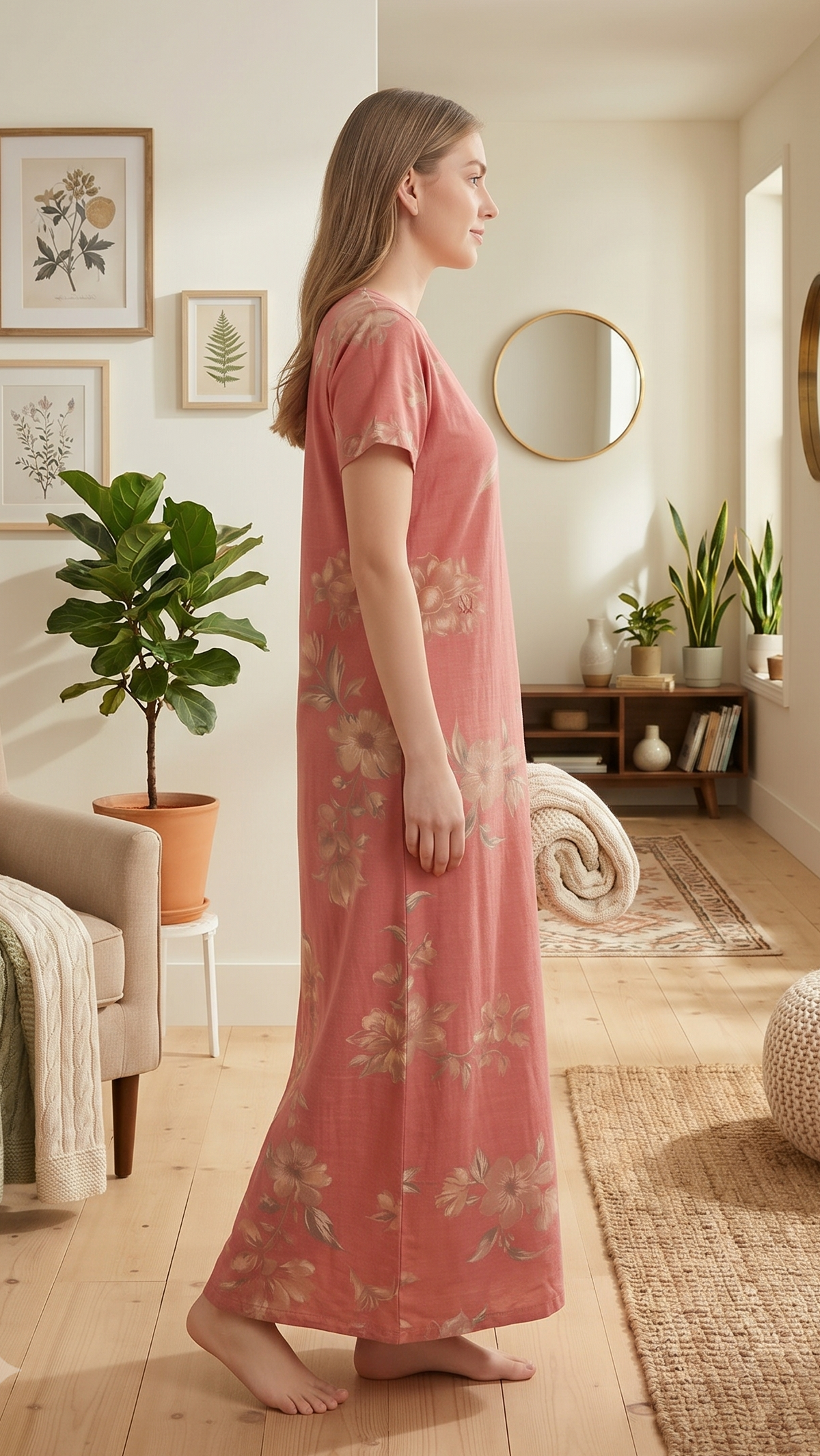 Alphine Printed Maxi Nightgown