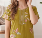 Alphine Printed Maxi Nightgown