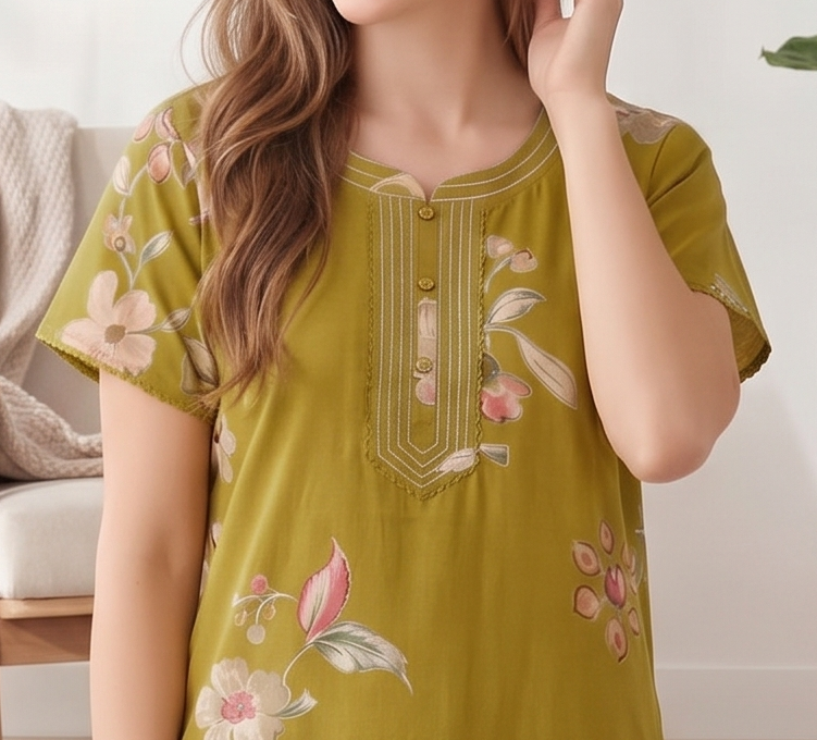 Alphine Printed Maxi Nightgown