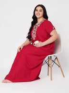 Abhlaline  Contrast Red Gown  XXL