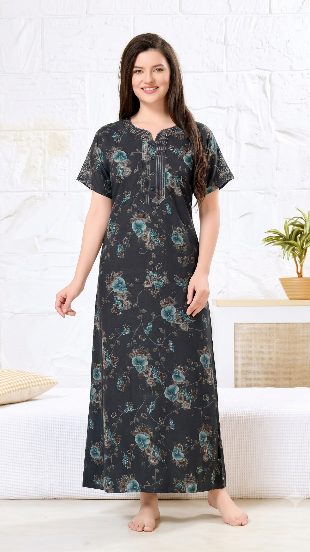 Alpine Bloom A-Line Nightgown