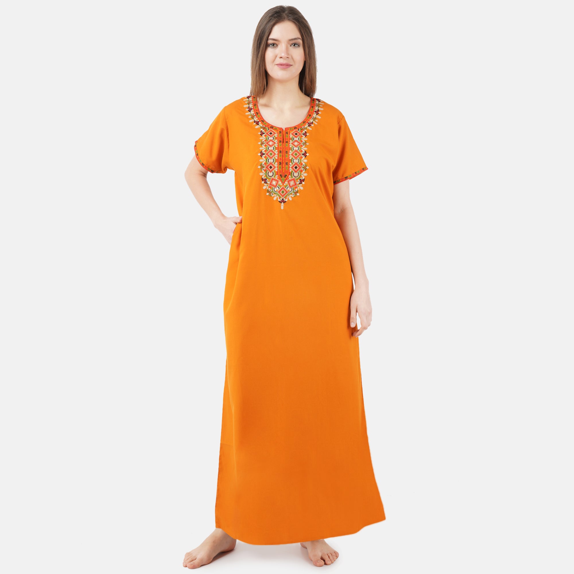 Multi Coloured Embroidered Nightgown